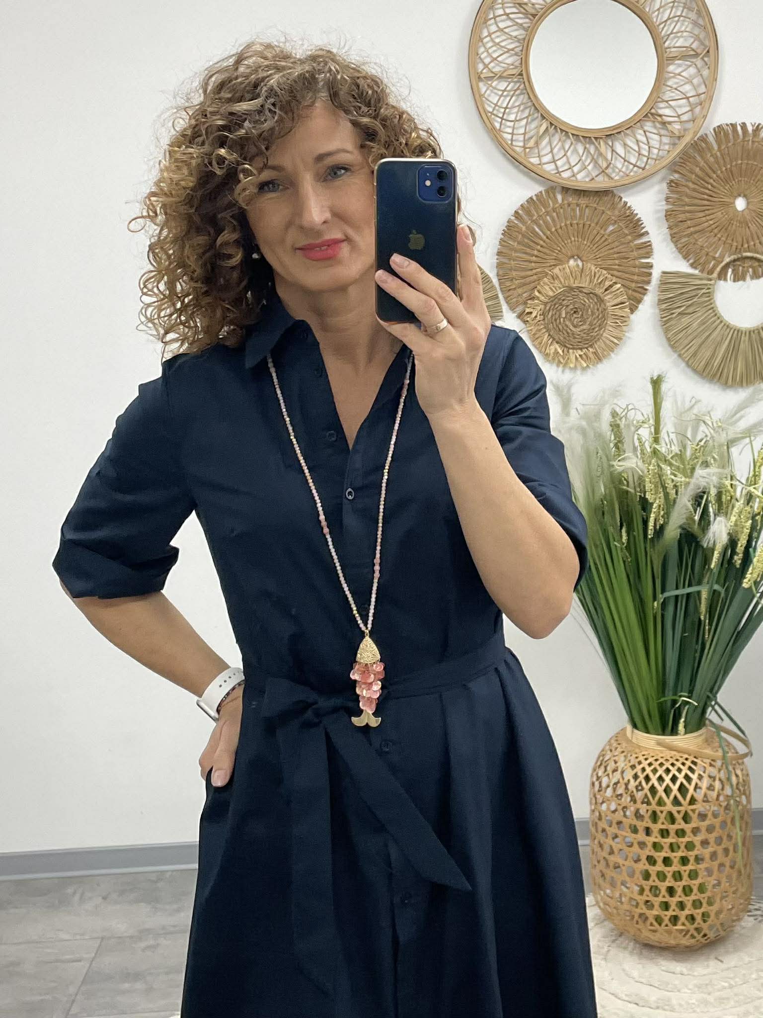 SWEET MISS - Vászon ruha. Sötétkék