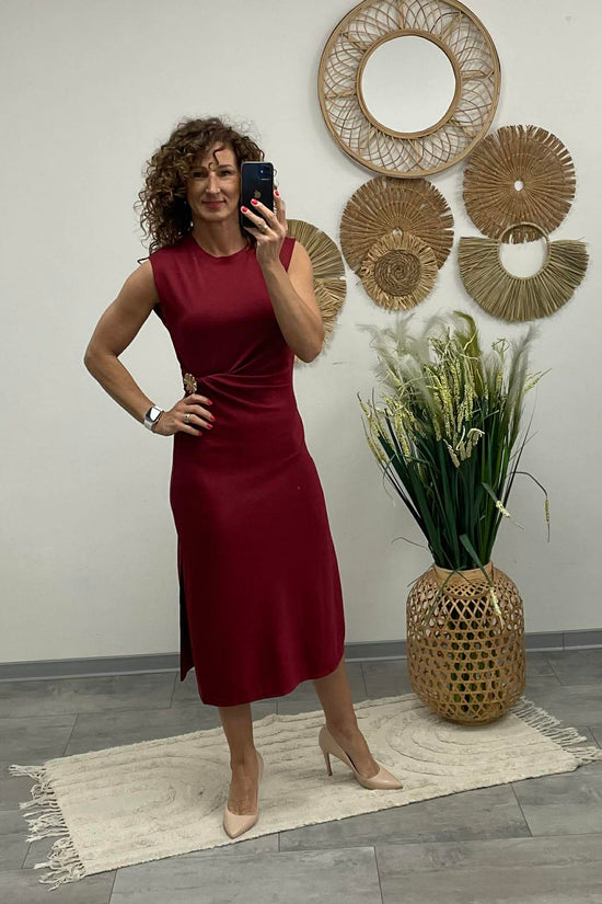 HELEN - Teskövető / BODYCON / ruha. Bordó