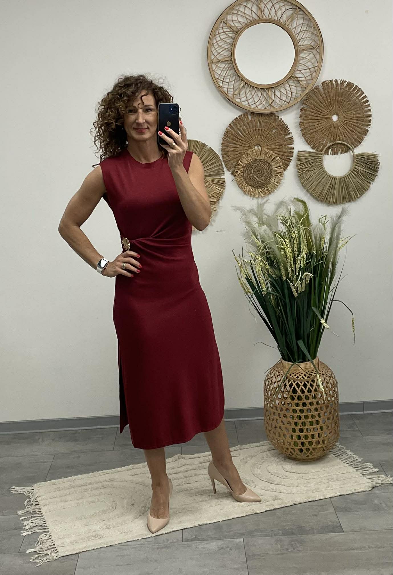 HELEN - Teskövető / BODYCON / ruha. Bordó