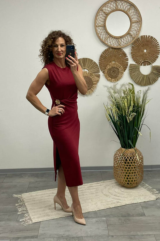 HELEN - Teskövető / BODYCON / ruha. Bordó
