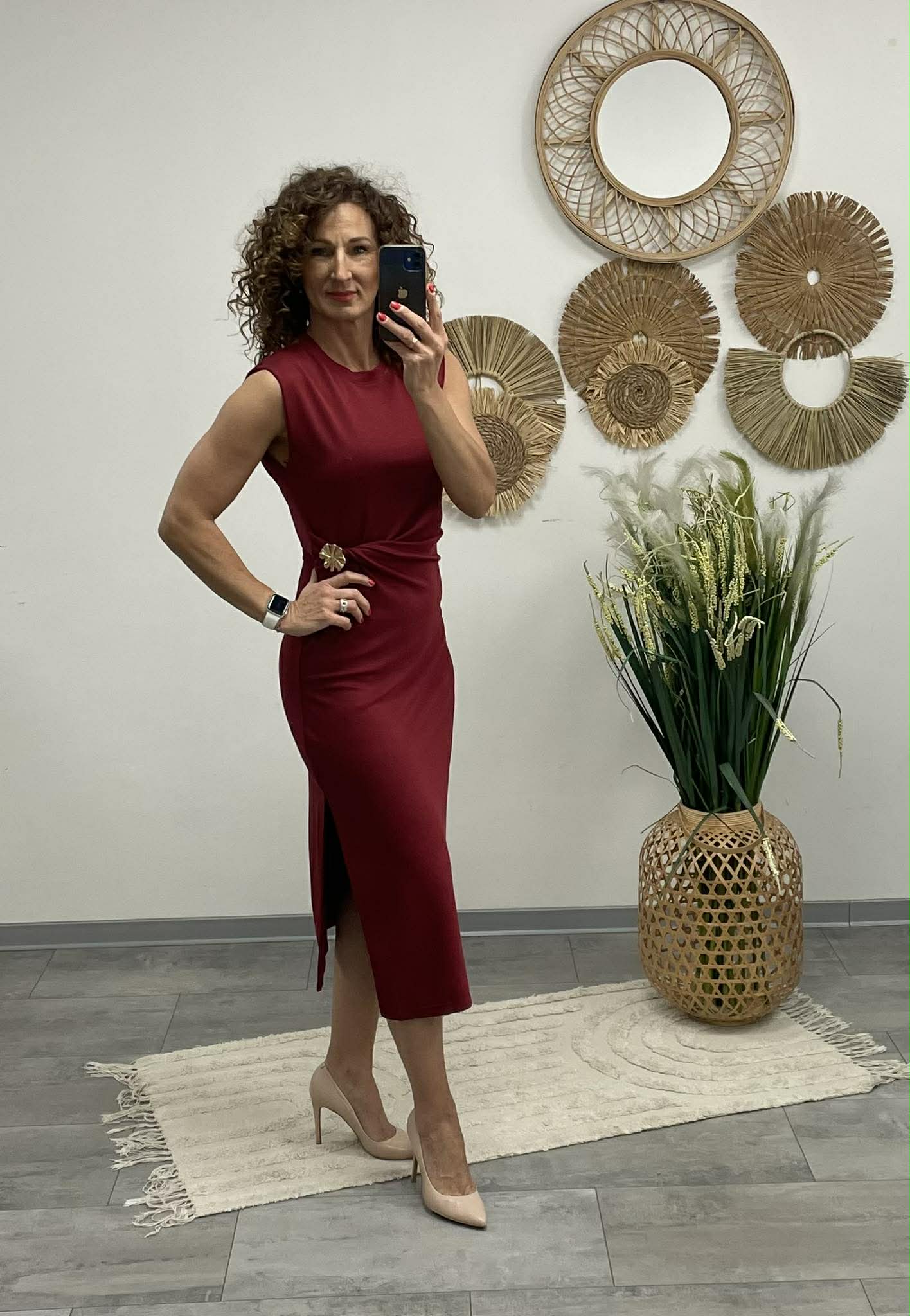 HELEN - Teskövető / BODYCON / ruha. Bordó