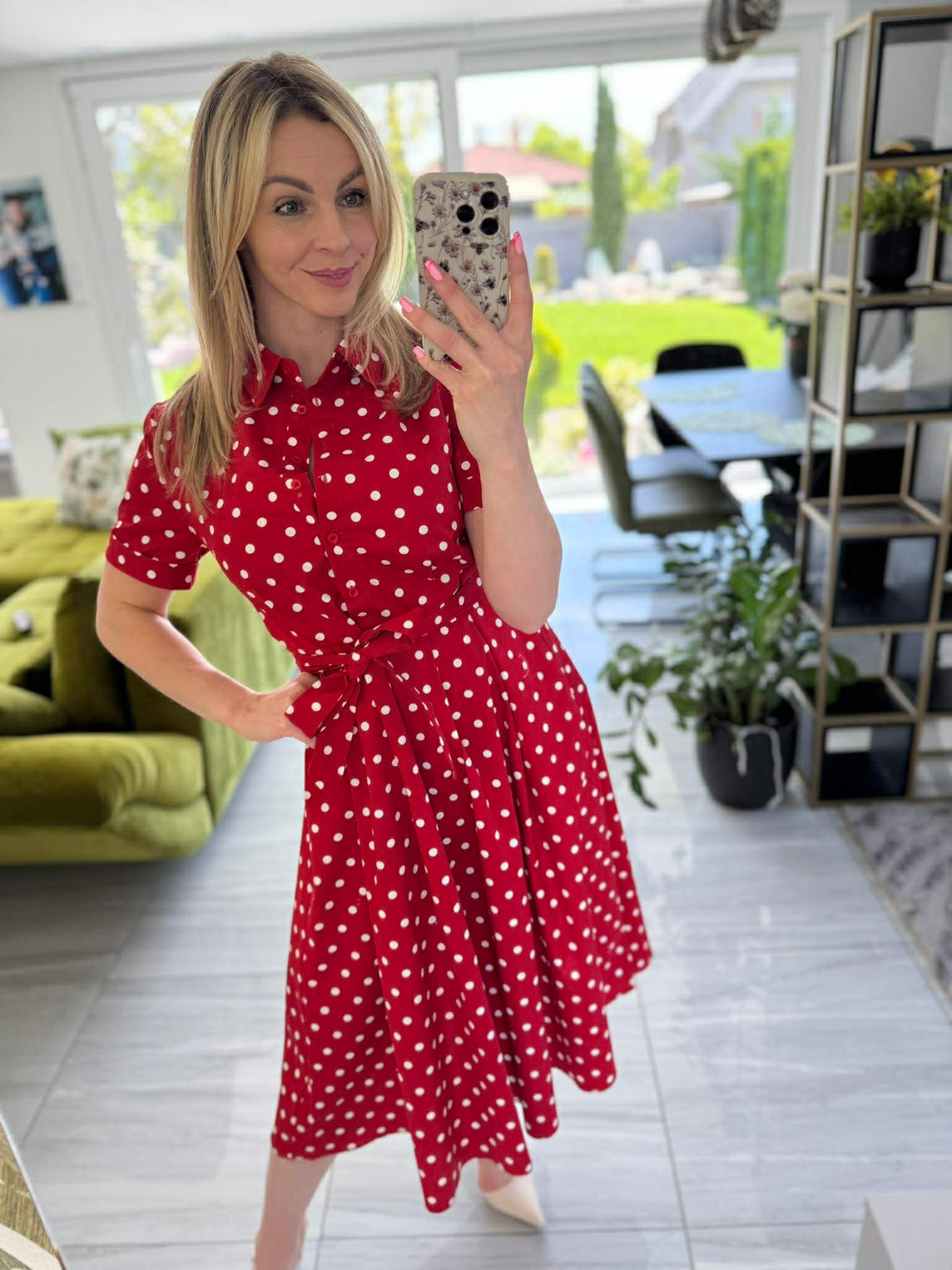 PANNI - Vászon ruha. Piros