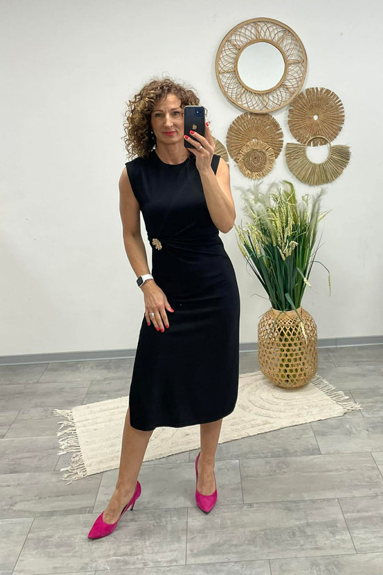 HELEN - Testkövető / BODYCON / ruha. Fekete
