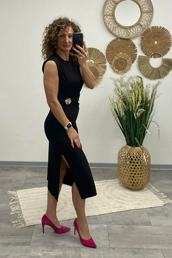 HELEN - Testkövető / BODYCON / ruha. Fekete