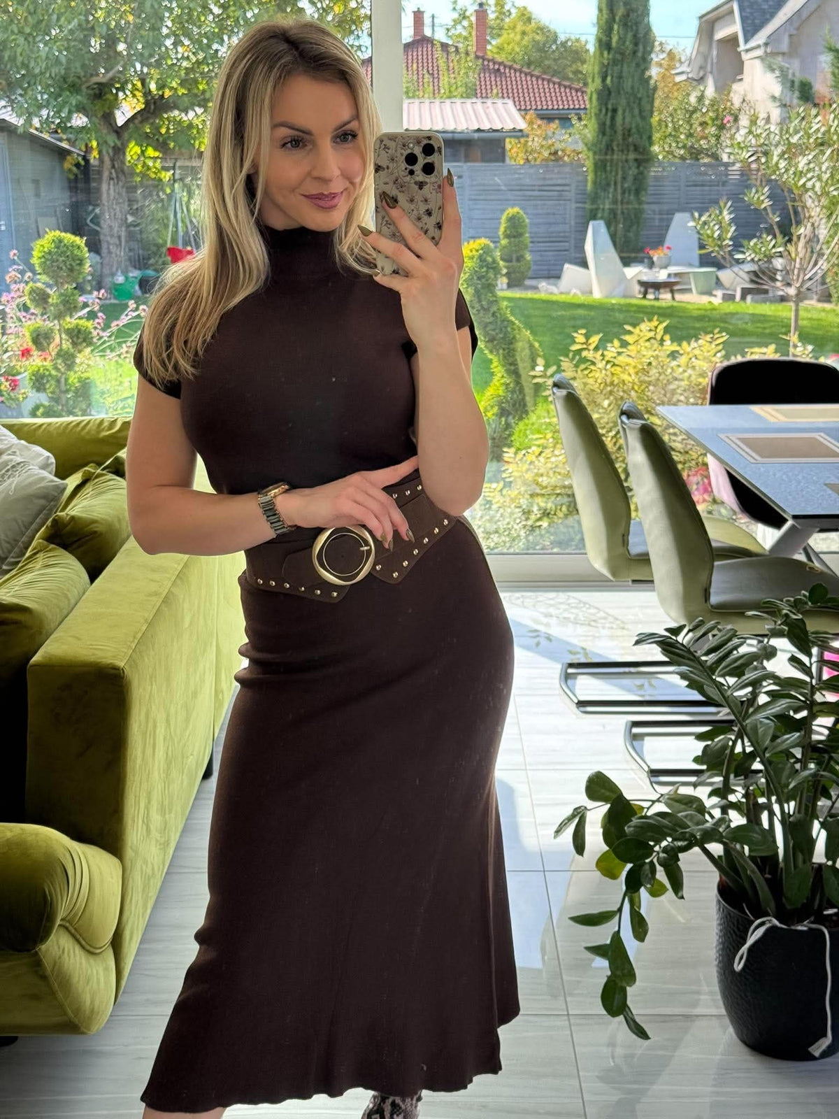 SOFIA  STYLE - Kötött kétrészes. Barna