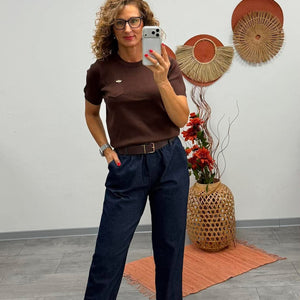 PEGGY - Ballon farmer nadrág. Denimkék