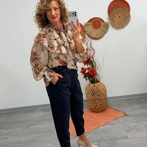 FRIDA - Zsabós blúz. Barna