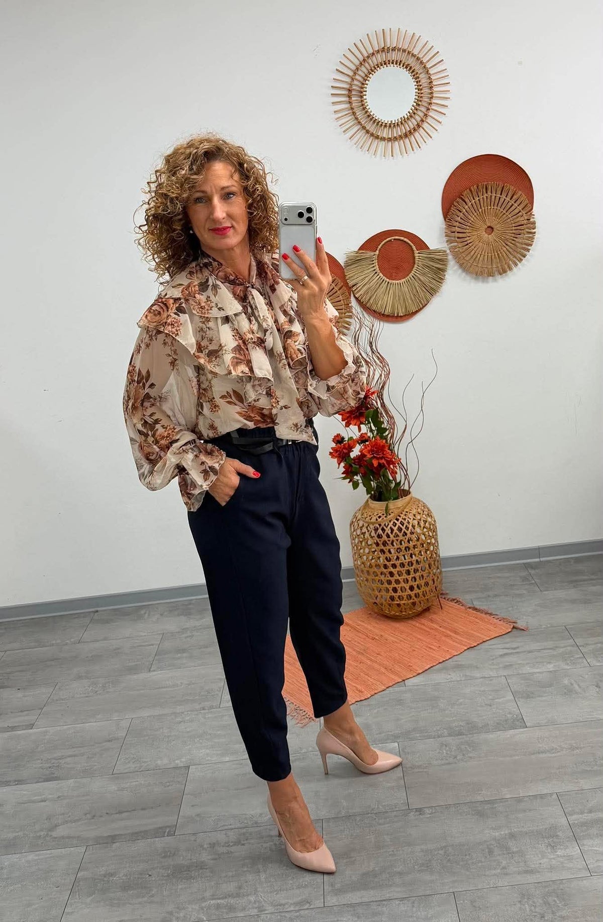 FRIDA - Zsabós blúz. Barna