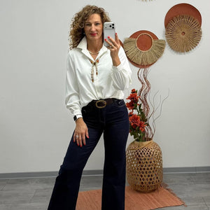 JUTTA - Elegáns blúz. Fehér
