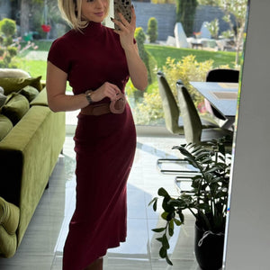 SOFIA STYLE - Kötött kétrészes. Bordó