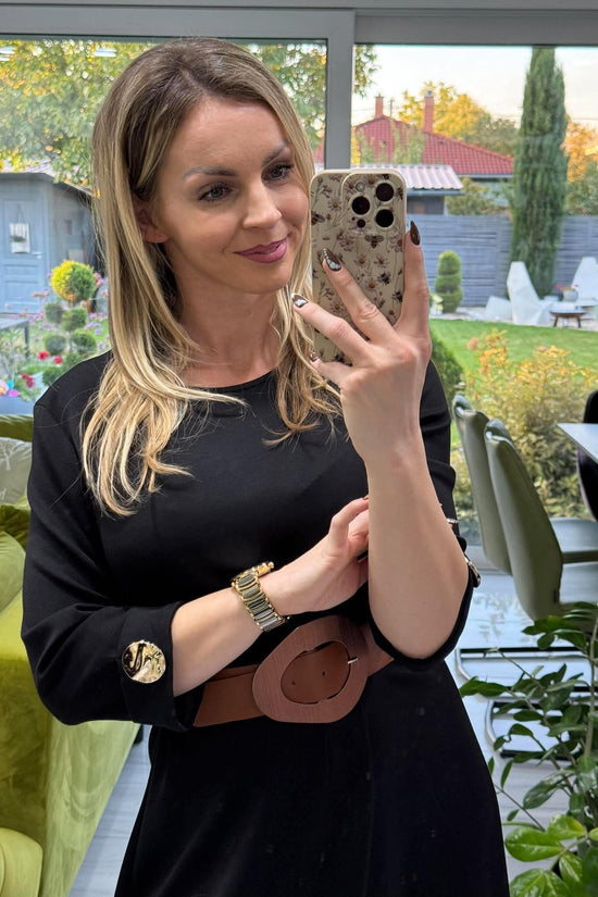 RITA - Bő maxi ruha. Fekete