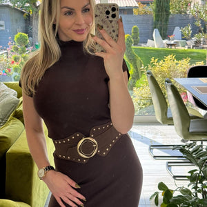 SOFIA  STYLE - Kötött kétrészes. Barna