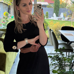 RITA - Bő maxi ruha. Fekete
