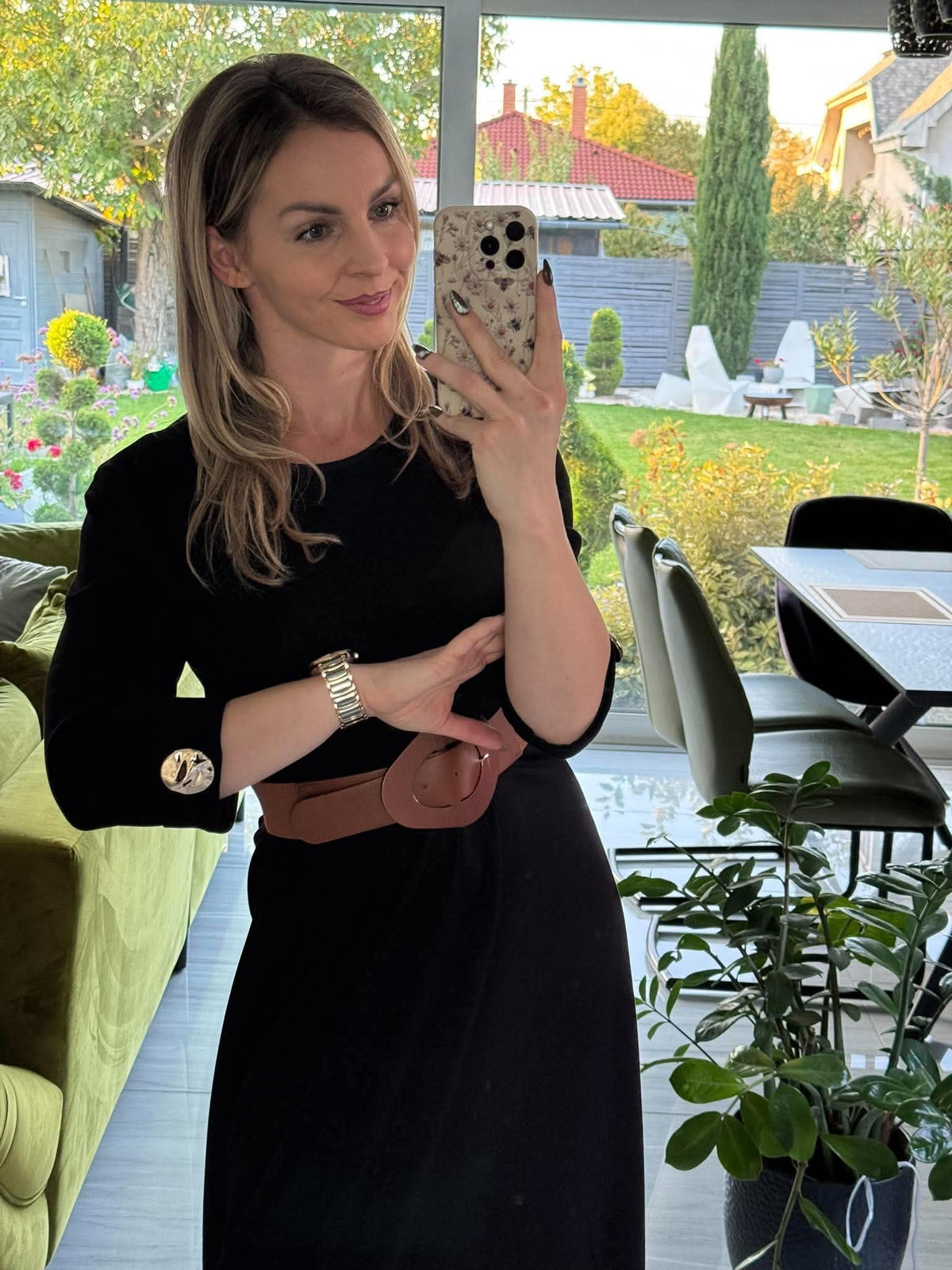 RITA - Bő maxi ruha. Fekete