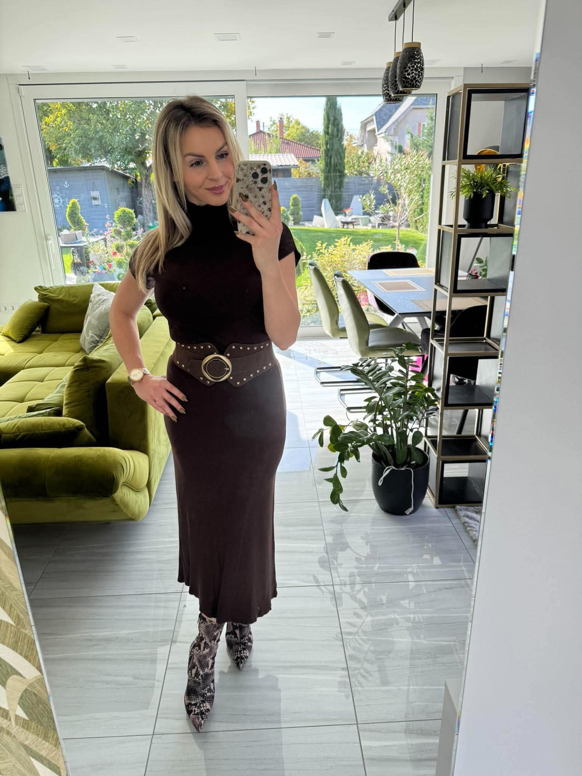SOFIA  STYLE - Kötött kétrészes. Barna