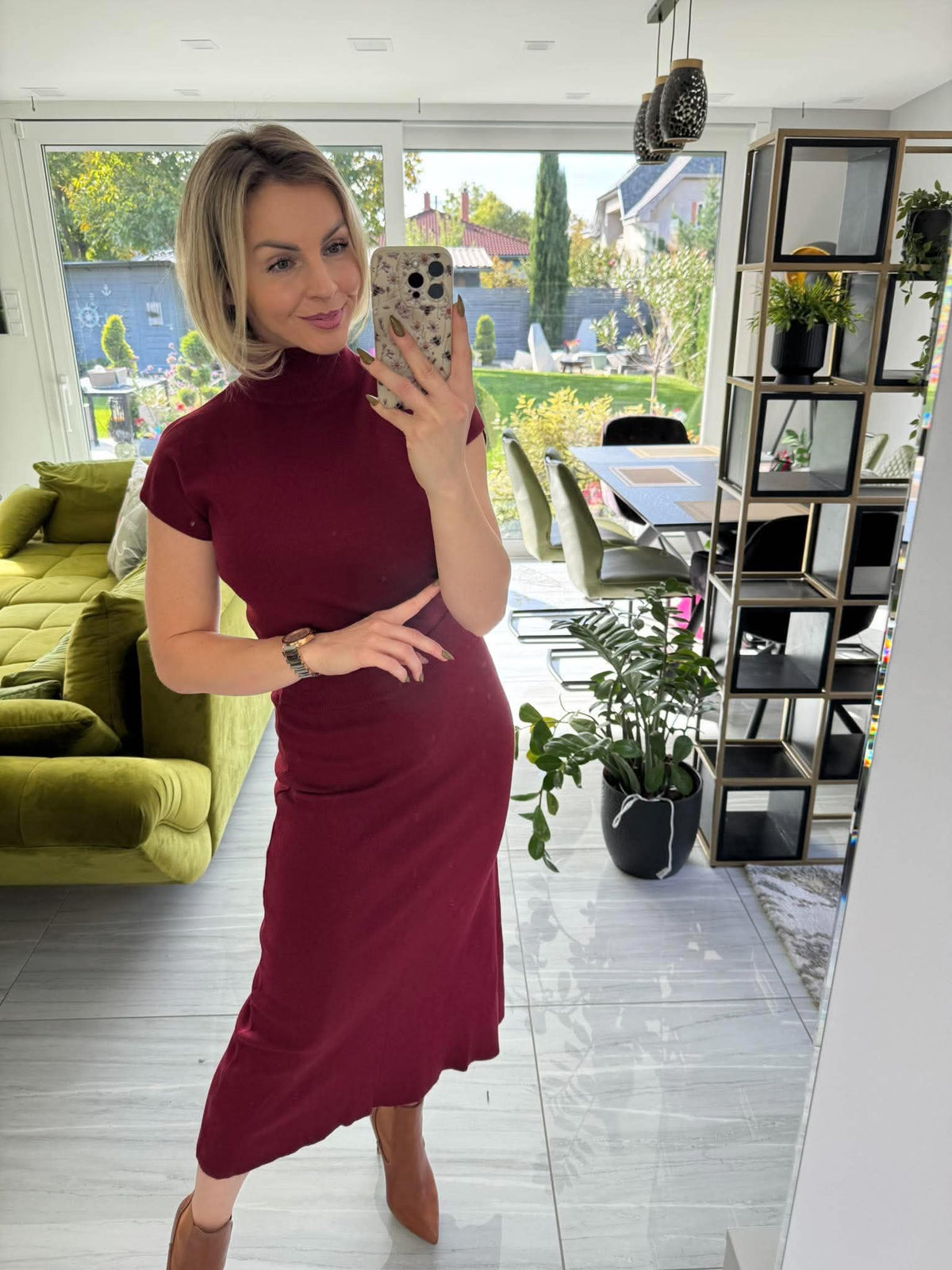 SOFIA STYLE - Kötött kétrészes. Bordó
