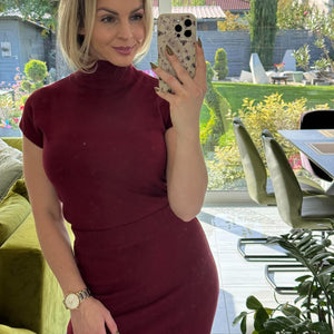 SOFIA STYLE - Kötött kétrészes. Bordó
