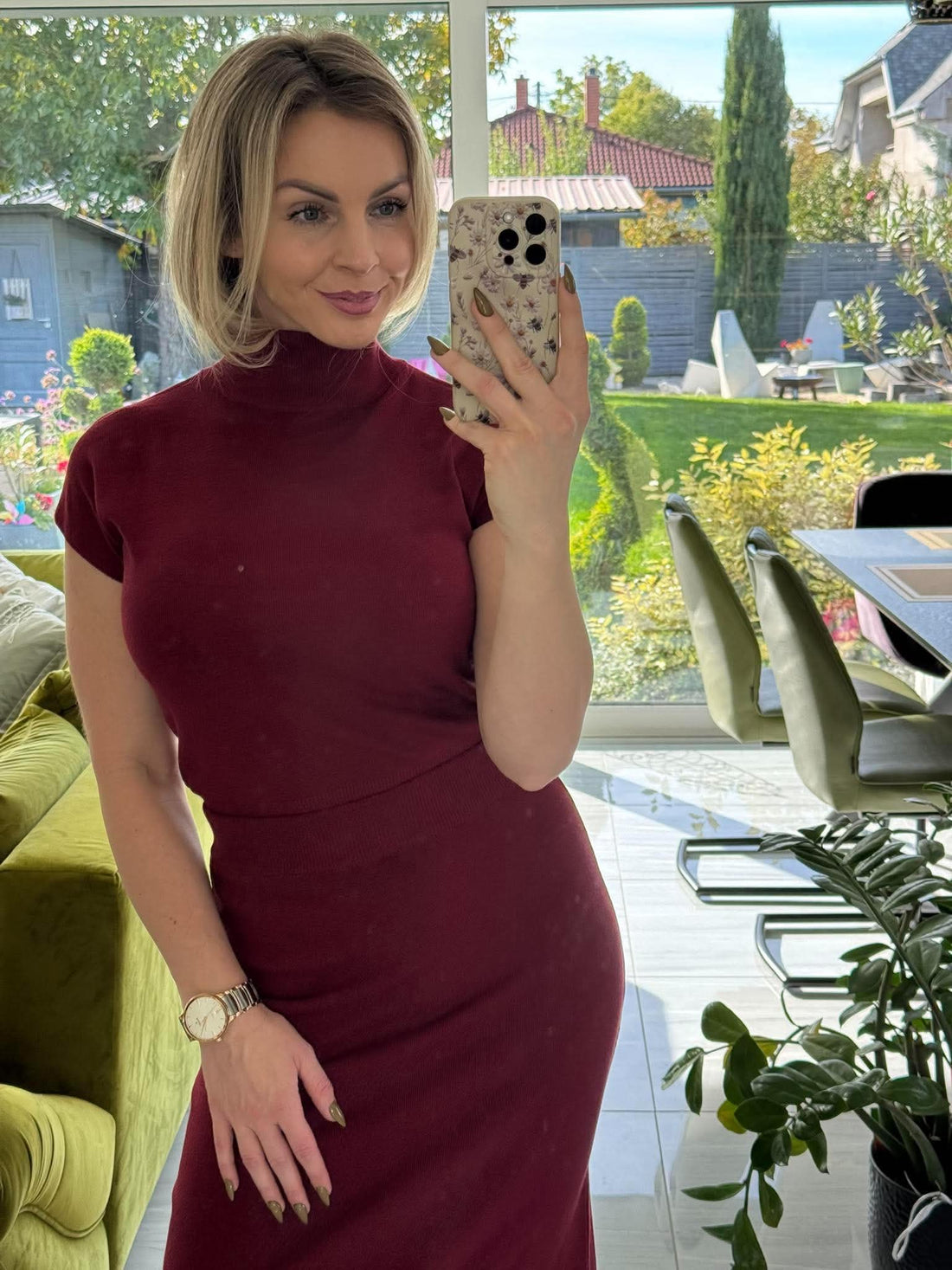 SOFIA STYLE - Kötött kétrészes. Bordó