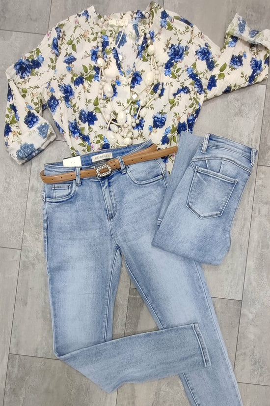 CLEAR - Push Up farmer nadrág. Világos