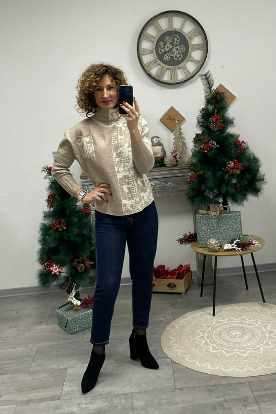 DOYA - Kötött pulóver. Mogyoróbarna