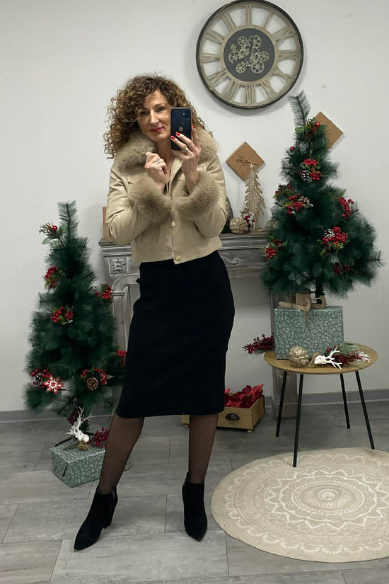 SWEET - Bordás kötött ruha. Fekete