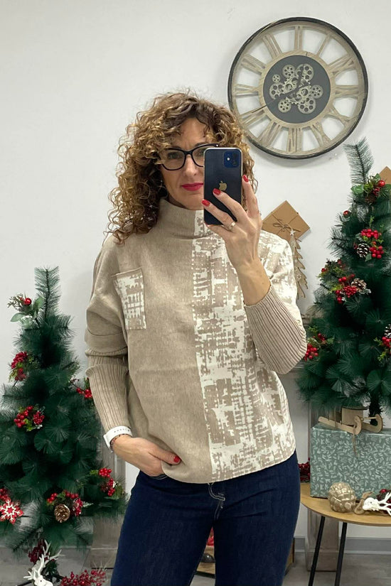 DOYA - Kötött pulóver. Mogyoróbarna