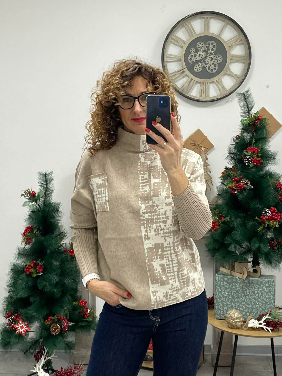 DOYA - Kötött pulóver. Mogyoróbarna