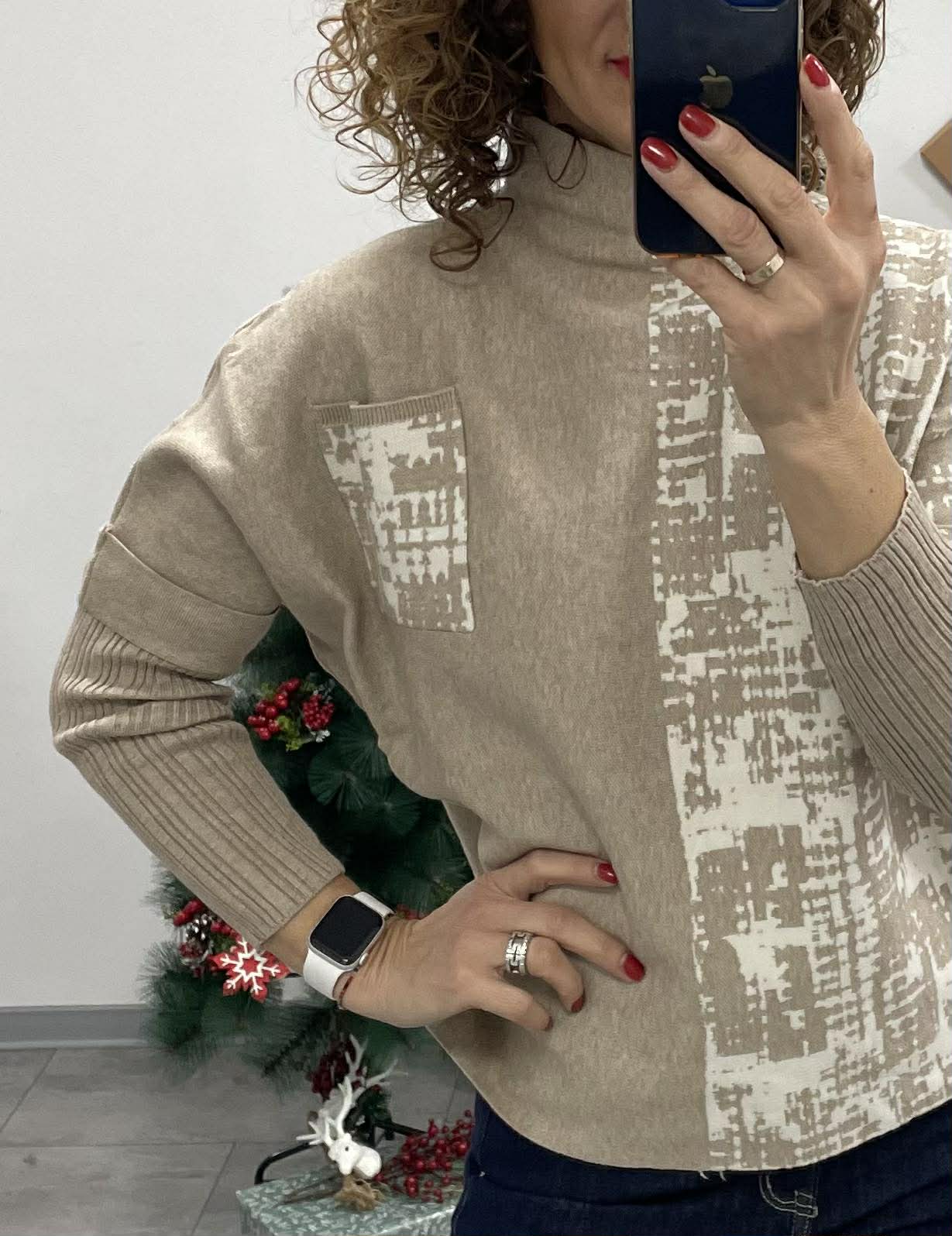 DOYA - Kötött pulóver. Mogyoróbarna