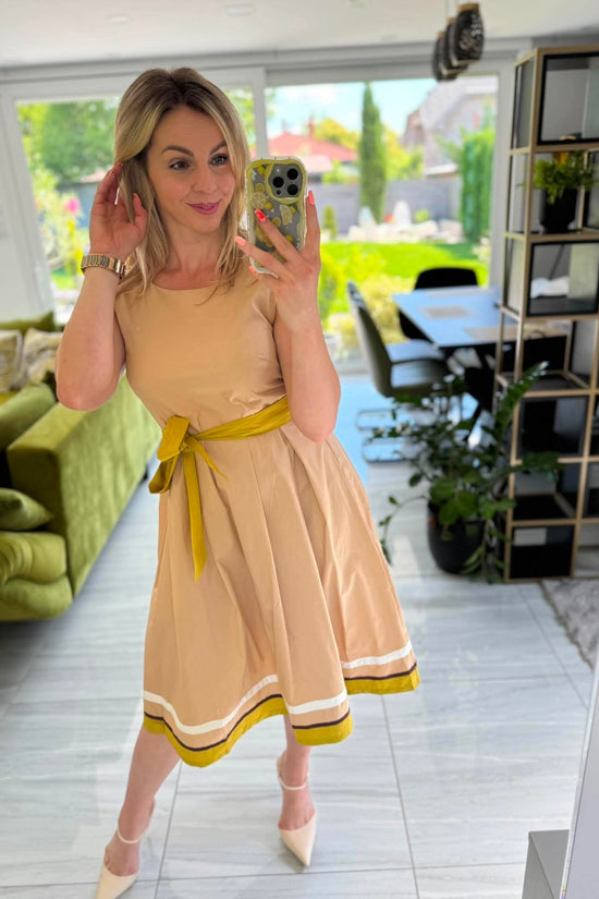 PIRKÓ - Vászon ruha. Bézs